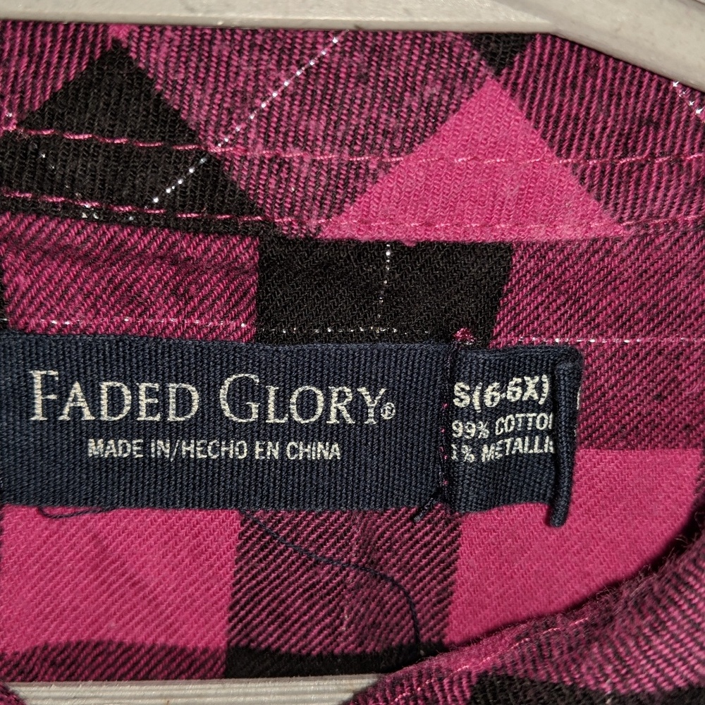 Childs pink plaids long sleeve